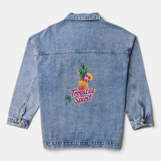 Tropical Dreams Denim Jacket (Achterkant)