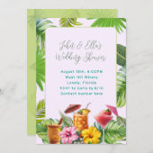 Tropical Drinks Couples Shower invitation (Devant / Derrière)
