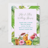 Tropical Drinks Couples Shower invitation Kaart (Voorkant)