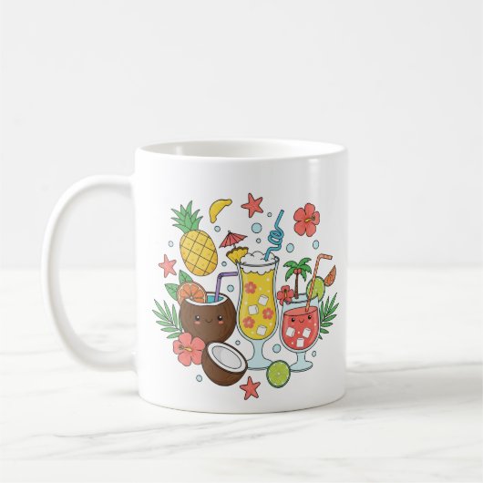 Tropical Drinks – Cute Summer Cocktail Mug (Gauche)
