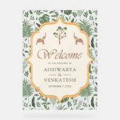 Tropical Elephant Indian Wedding Welcome Acryl Bord (Voorkant)
