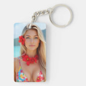 Tropical Escape: Beachside Bliss Sleutelhanger (achterkant)