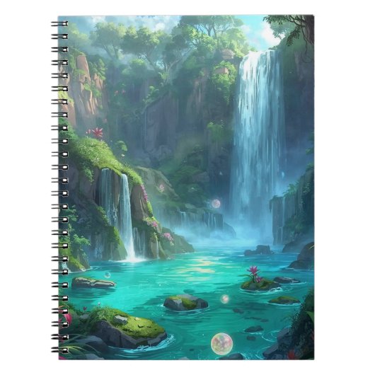 Tropical Falls & Crystal Glow Notitieboek (Voorkant)