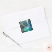 Tropical Falls & Crystal Glow Vierkante Sticker (Envelop)