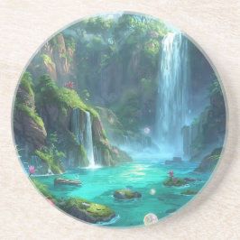 Tropical Falls & Crystal Glow Zandsteen Onderzetter