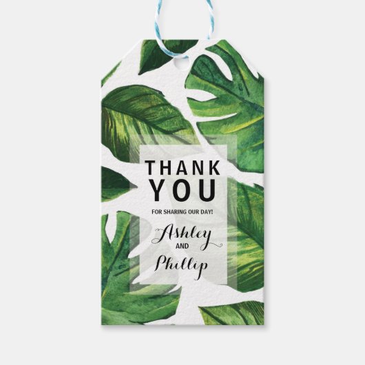 Tropical Favor Tag Cadeaulabel (Voorkant)