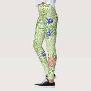 Tropical Ferns en Flowers William Morris Pattern Leggings
