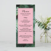 Tropical Feuille Modern Luau Menu Mariage (Debout devant)