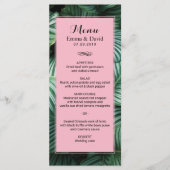 Tropical Feuille Modern Luau Menu Mariage (Devant)