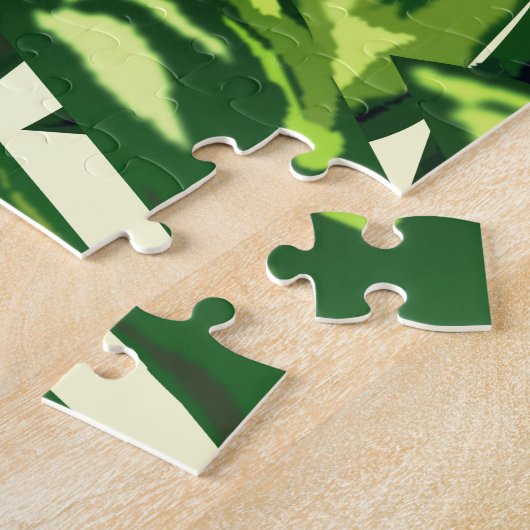 Tropical Feuille Puzzle Cadeau Vert (Côté)