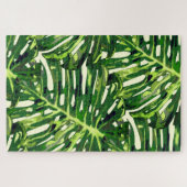 Tropical Feuille Puzzle Cadeau Vert (Horizontal)