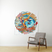 Tropical Fish Colorful Summer Vibes Wandkleed (In Situ (horizontaal))