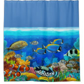 Tropical Fish Ocean Zee design douchegordijn (Voorkant)