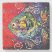 Tropical Fish Stone Coaster Stenen Onderzetter (Voorkant)