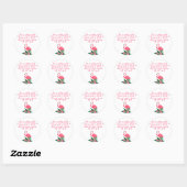 Tropical Flamingo - Gebedskaarsetiket Ronde Sticker (Vel)