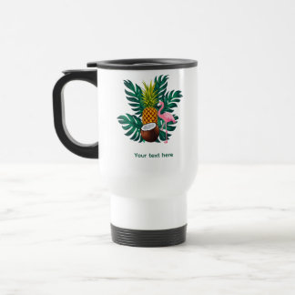 Tropical Flamingo - Personalized Trave Cup Reisbeker