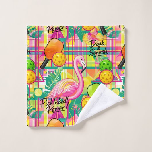 Tropical Flamingo Pickleball (Gant de toilette)