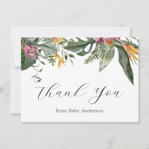 Tropical Floral Aloha Baby shower Bedankt