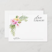 Tropical Floral Beach Deel een herinnering Bedankkaart (Voorkant / Achterkant)