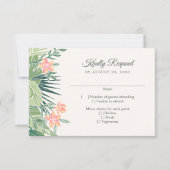 Tropical Floral Beach RSVP (Voorkant)