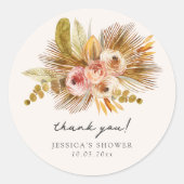 Tropical Floral  dank u Ronde Sticker (Voorkant)