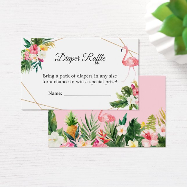 Tropical Floral Flamant rose Baby shower Déchets R (Bureau)