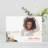 Tropical Floral Graduation Photo Invitation (Debout devant)