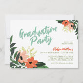 Tropical Floral Graduation Photo Invitation (Dos)