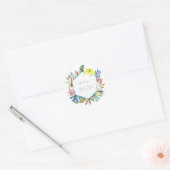 Tropical Floral Island bruiloft dank u Sticker (Envelop)