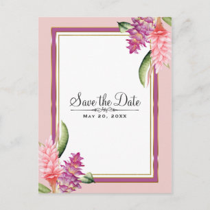 Tropical Floral Orchidée Rose Violet Invitation pr