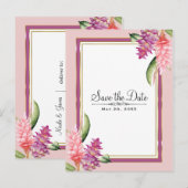 Tropical Floral Orchidée Rose Violet Invitation pr (Devant / Derrière)