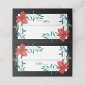 Tropical Floral Place Card (Buitenkant ongevouwen)