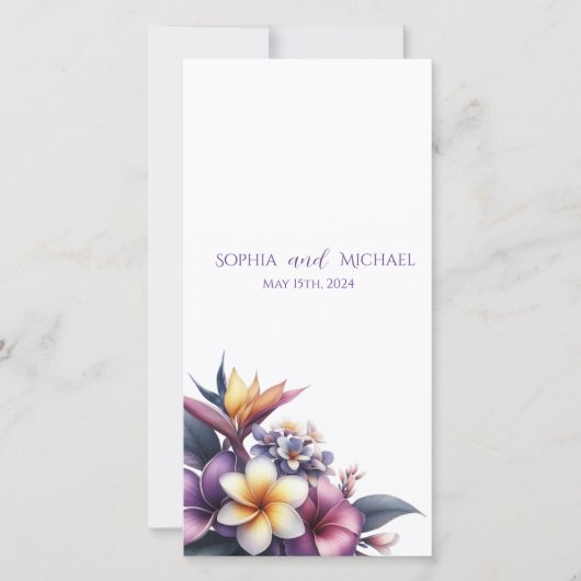 Tropical Floral- Programme de mariage- (Devant)