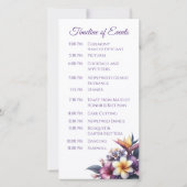 Tropical Floral- Programme de mariage- (Dos)