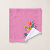 Tropical Floral rose Turquoise vert (Gant de toilette)