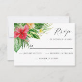 Tropical floral  RSVP kaartje (Voorkant)