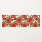 Tropical floral seamless pattern red flowers yogamat (Voorkant (horizontaal))