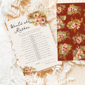 Tropical Floral Wil ze liever? Spel Informatiekaartje