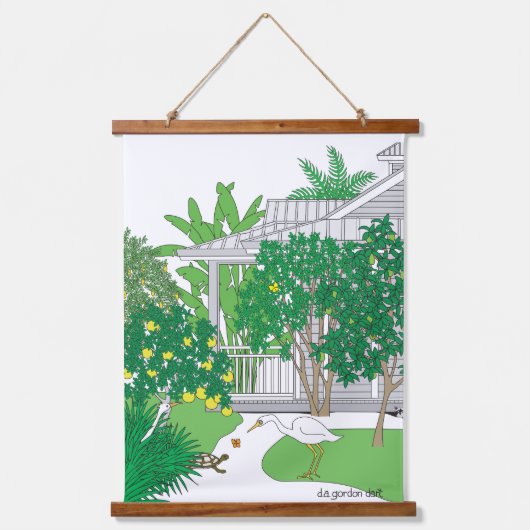 Tropical Florida House Hangend Wandkleed (Voorkant)