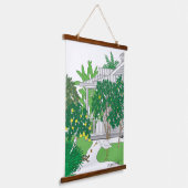 Tropical Florida House Hangend Wandkleed (Gebogen)