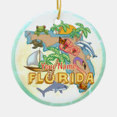 Tropical Florida Keramisch Ornament (Voorkant)