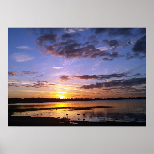 Tropical Florida Sunset Landscape Poster Photo Art (Devant)