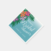 Tropical Flowers and Palm Branches Vrijgezellenfee Servetten (Hoek)