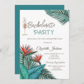 Tropical Flowers Bachelorette Kaart (Voorkant / Achterkant)