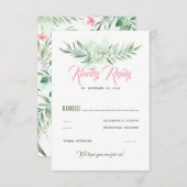 Tropical Flowers Beach Party RSVP (Voorkant / Achterkant)