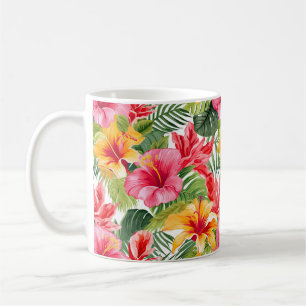 Tropical Flowers Coffee Mok