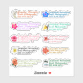 Tropical Flowers Custom-Cut Vinyl Sticker (Vel)