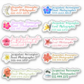 Tropical Flowers Custom-Cut Vinyl Sticker (Voorkant)