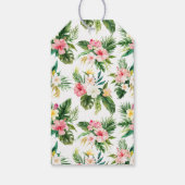 Tropical Flowers Greenery Baby shower Dank u Cadeaulabel (Achterkant)