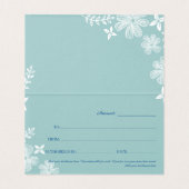 Tropical Flowers Massage Gift Card Kaart (Binnenkant ongevouwen)